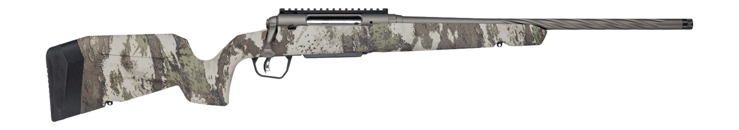 Savage Arms 33220 Axis 2 Pro 270 Win 4+1 20" Gun Metal Bronze Cerakote Spiral Fluted Threaded Barrel & Receiver w/Picatinny Rail, Savage Woodland Camo Fixed w/Pistol Grip Synthetic Stock, Right Hand