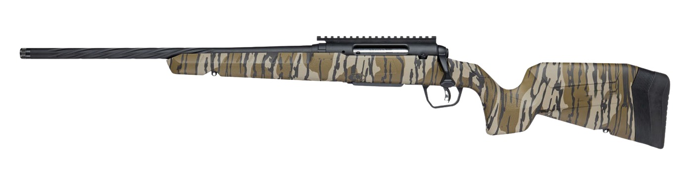 Savage Arms 33320 Axis 2 Pro 308 Win 4+1 20" Black Cerakote Carbon Steel Spiral Fluted Threaded Barrel & Receiver w/Picatinny Rail, Mossy Oak Original Bottomland Fixed w/Pistol Grip Synthetic Stock, L