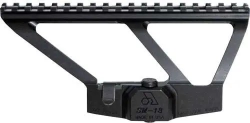 ARSENAL SCOPE MOUNT FOR AK VARIANTS WITH SIDE RAIL BLK 1 PIECE DESIGN 19 SLOT RAIL