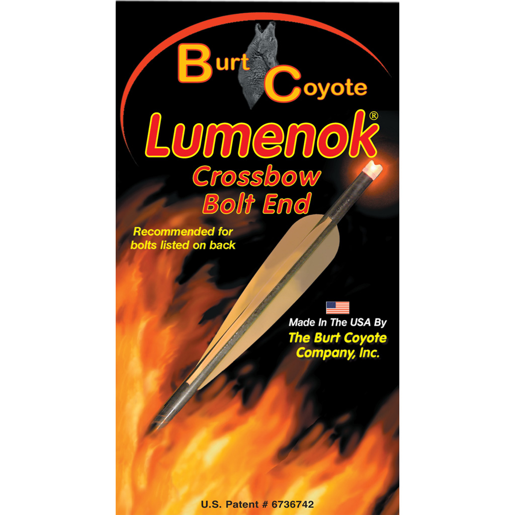 Lumenok Crossbow Nocks HD Orange Moon Gold Tip 3 pk.