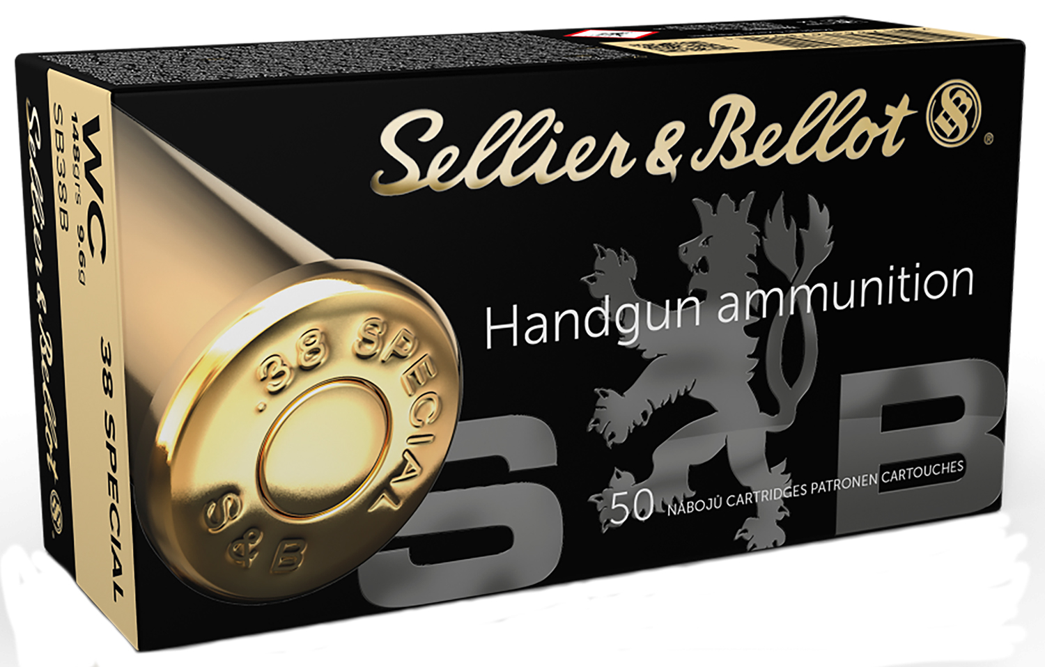 Sellier & Bellot SB38B Handgun  38Special 148gr Wadcutter 50 Per Box/24 Case