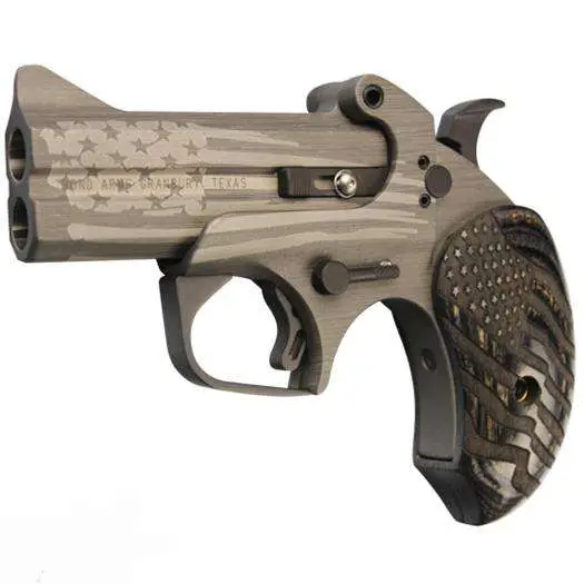BOND ARMS OLD GLORY GREY HGD 45/410 3.5 IN O/U BBL GREY CKOTE TRIGGER GUARD ASH GRIPS BLK HOLSTER