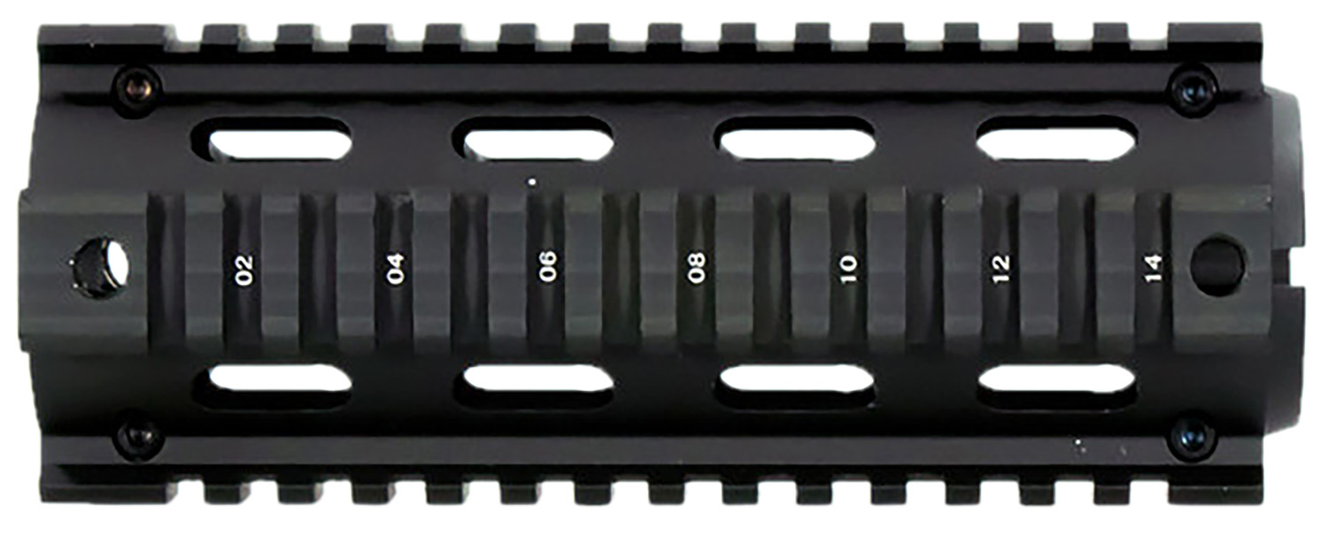 Aim Sports MT021 M4 Handguard 6" Carbine Style Made of Aluminum with Black Anodized Finish & Quad Rail