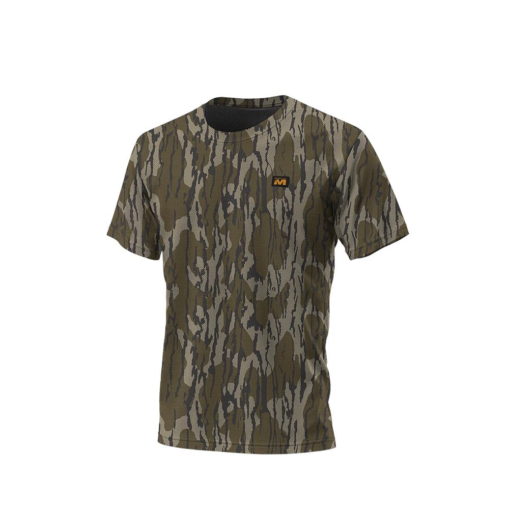 Muddy DV8 Ambush Lightweight Short Sleeve Shirt Mossy Oak Bottomland 3XL