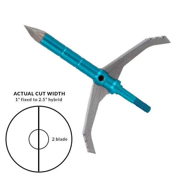 Dead Ringer Great White Broadhead 100/125 Grain 2.5" Cut Blue
