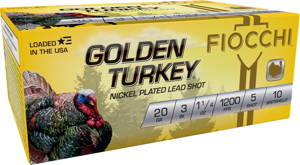FIOCCHI GOLDEN TURKEY AMO 20GA 3 IN 1 1/4 OZ #5 1200FPS 10-RD ( 10 BOXES PER CASE )