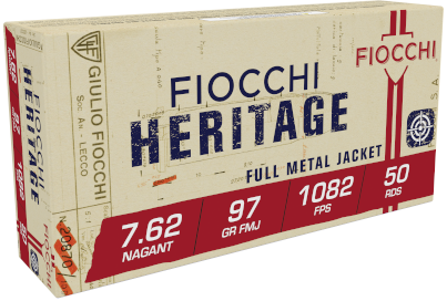 FIOCCHI AMO 7.62 NAGANT 97 GR FMJ 50-RD ( 20 BOXES PER CASE )
