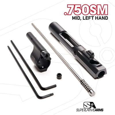 AR-15 ADJ PISTON SYSTEM W/SOLID .750'' GAS BLOCK MIDLENGTH LH